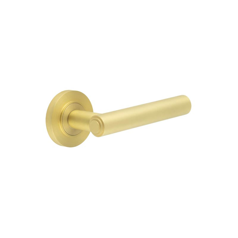 Satin Brass Burlington Richmond Lever on Rose BUR45SB