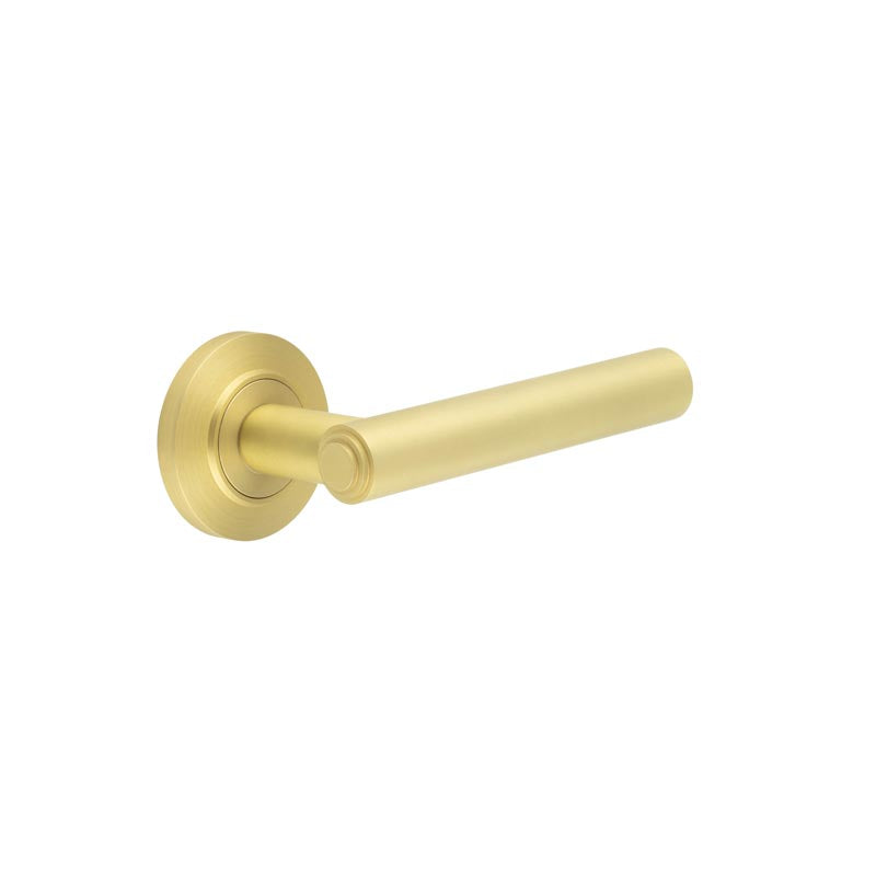 Satin Brass Burlington Richmond Lever on Rose BUR45SB