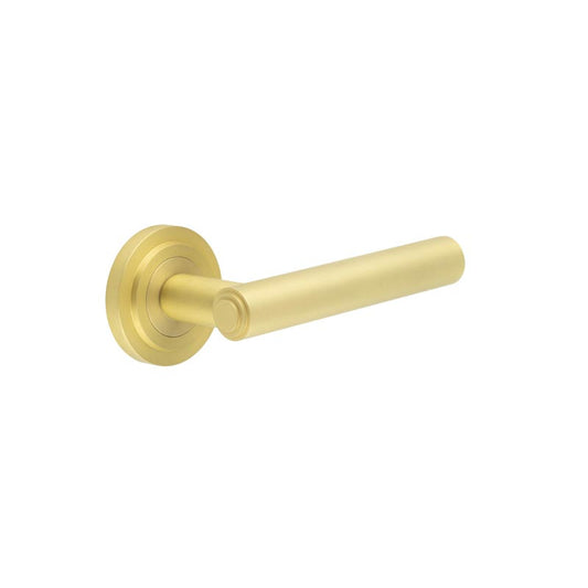 Satin Brass Burlington Richmond Lever on Rose BUR45SB