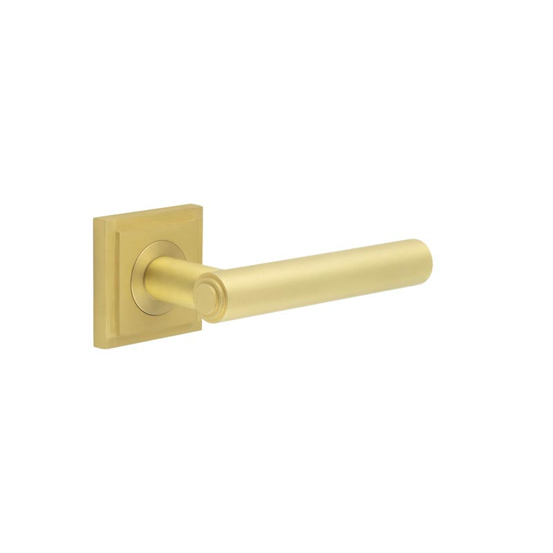 Satin Brass Burlington Richmond Lever on Rose BUR45SB