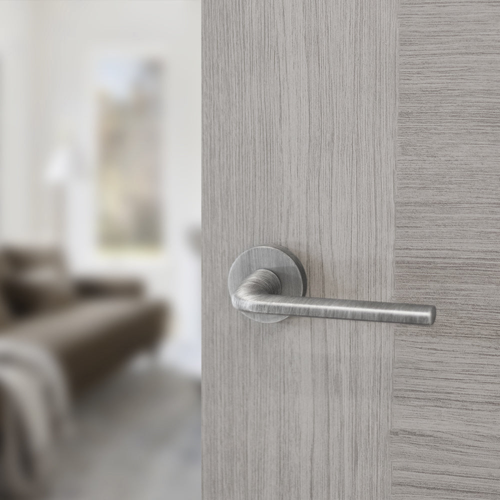 Atlantic UK Urban Graphite Milly Forme Door Handles On Round Rose - FMR133UG Matt Pewter product image