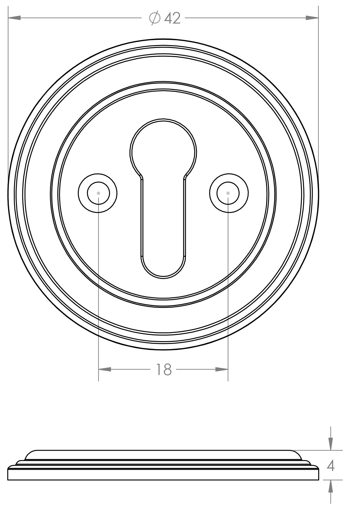 JV604AB Antique Brass Parisian Standard Keyhole