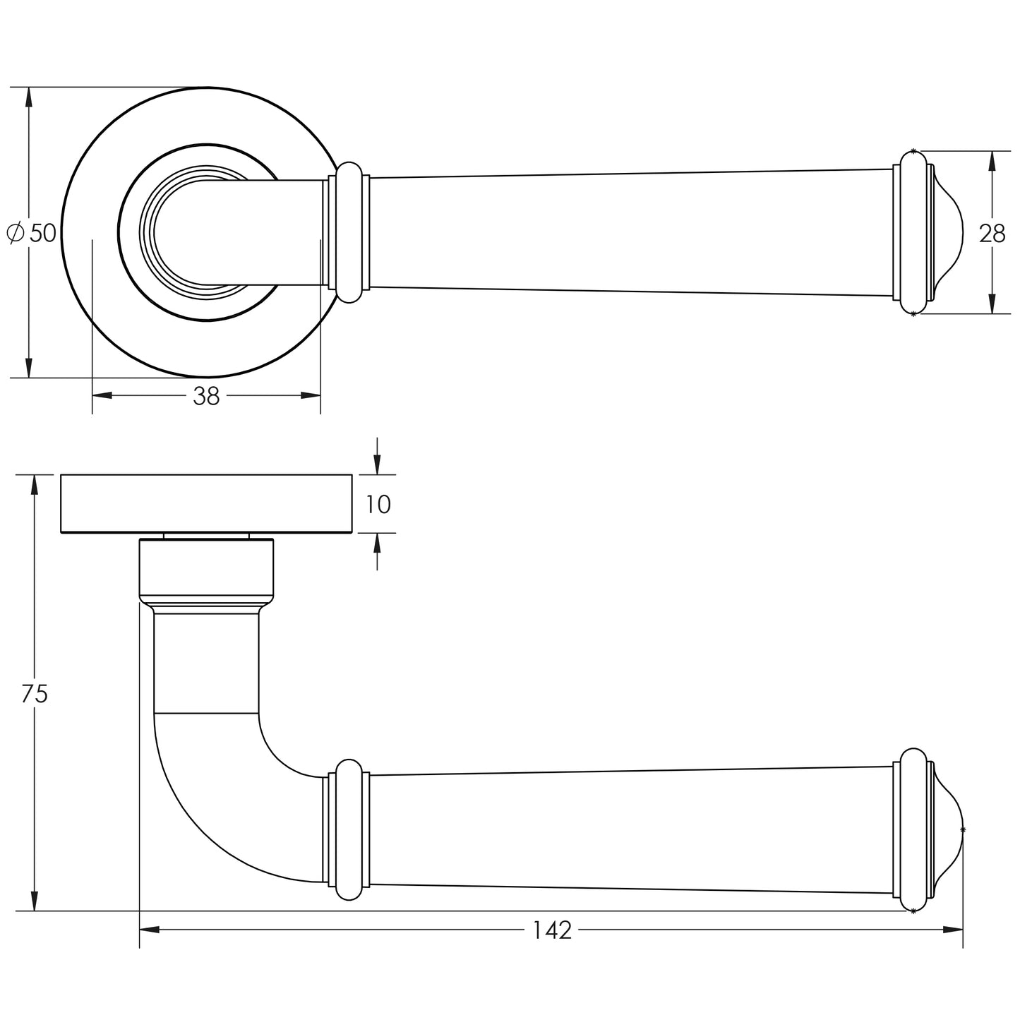 Classic Satin Nickel Lever on rose JV847SN