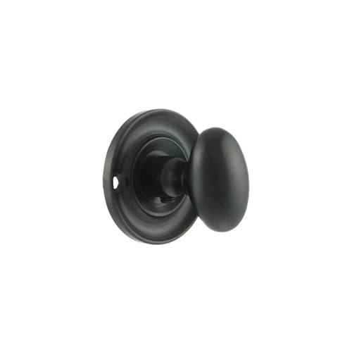 Matt Black Reeded Design Bathroom Turn & Release - OEOWCMB product image