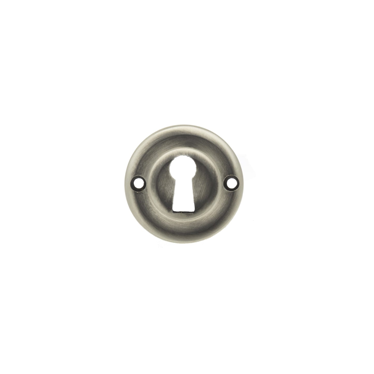 Atlantic Old English Solid Brass Open Key Hole Escutcheon, Matt Gun Metal - OERKEMBN