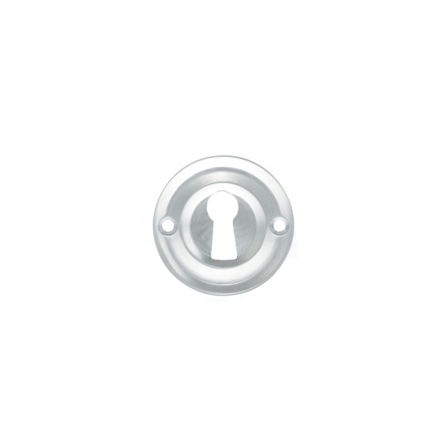 Atlantic Old English Solid Brass Open Key Hole Escutcheon, Satin Chrome - OERKESC