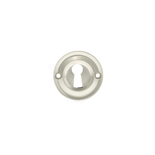 Atlantic Old English Solid Brass Open Key Hole Escutcheon, Satin Nickel - OERKESN