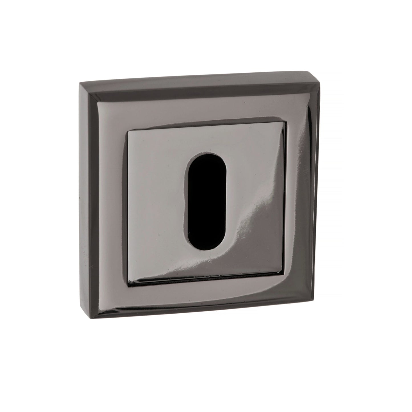 Black Nickel Square British Keyhole Profile Escutcheon S2ESCKSBN