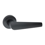Aero Lever on Rose - Matt Black Door Handle