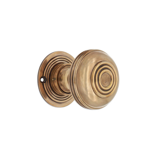 Aged Brass Bloxwich Mortice/Rim Door Knobs (Solid Brass) 63mm - SB2104AGB product image