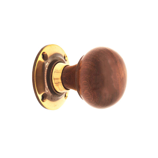 Rosewood Cottage Bun Mortice Door Knob in Aged Brass finish, 60mm size, perfect for enhancing home elegance in both classic and contemporary interiors.