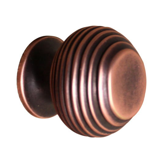 Beehive Small Cupboard Knob in Aged Bronze, 30mm size, showcasing a stylish design and ergonomic grip for cabinetry enhancement.
