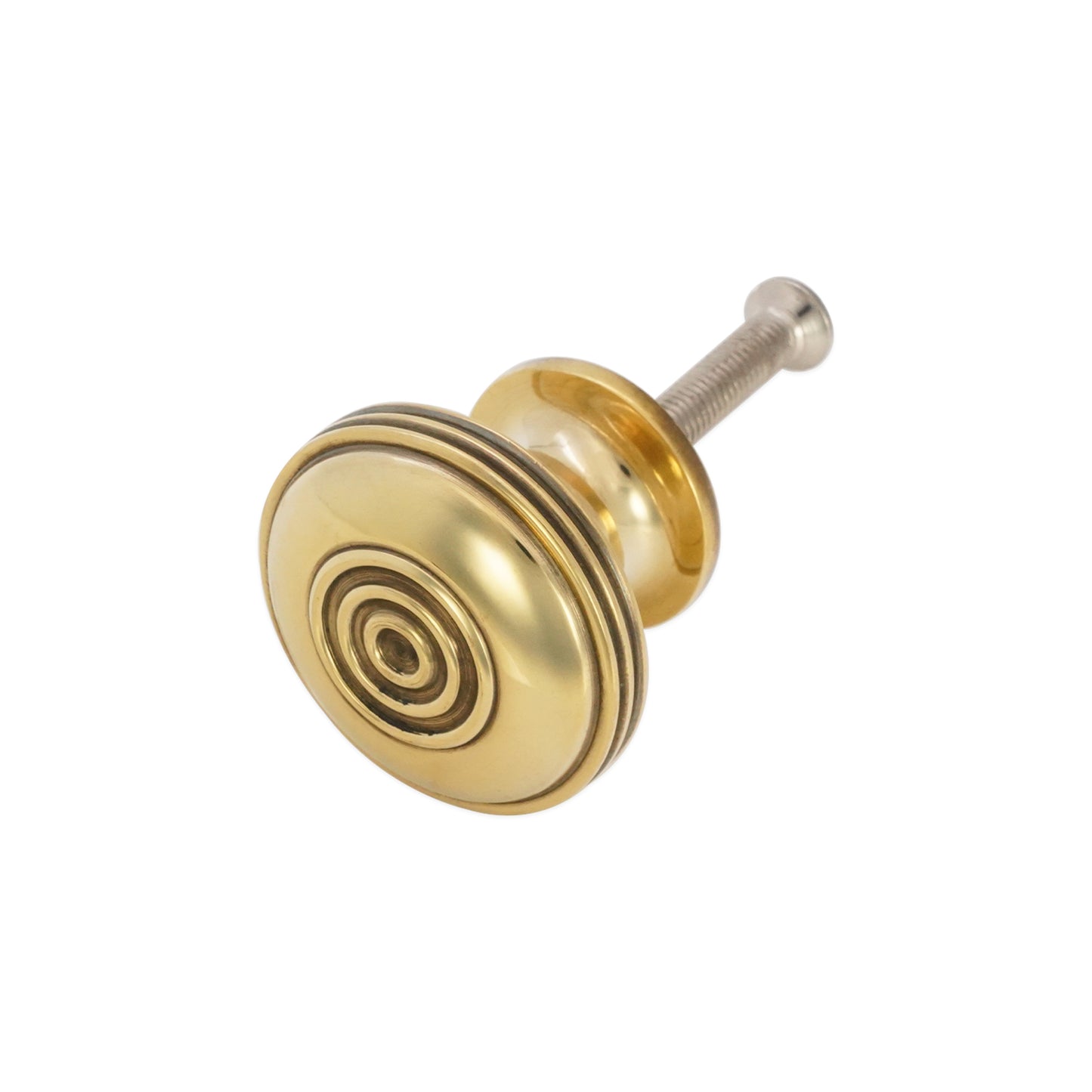Large Cupboard Knob & Reeded Texture | Aged Brass | 40mm | Bloxwich | Spira Brass product image