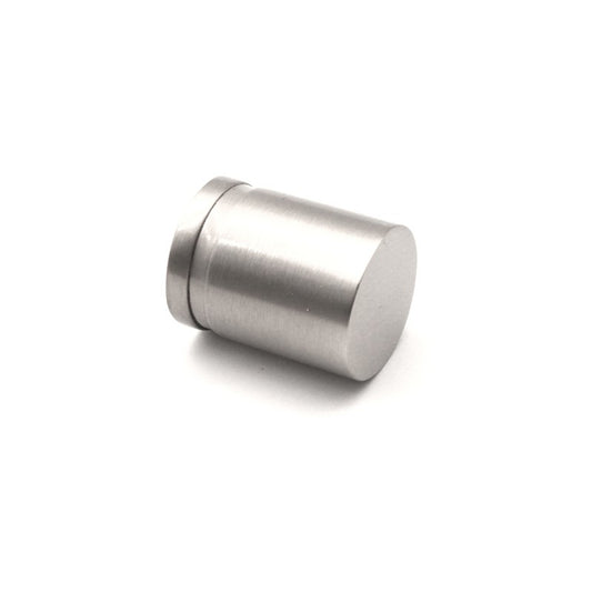 Cylinder Cupboard Pull in Satin Silver with a 26mm diameter, featuring a comfortable grip, perfect for modern cabinetry and furniture.