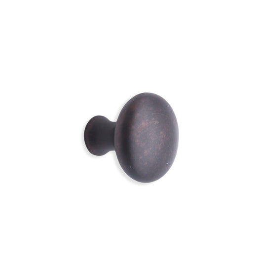 Mushroom 32mm cupboard knob in aged bronze with ergonomic design, perfect for enhancing cabinetry and providing a comfortable grip.