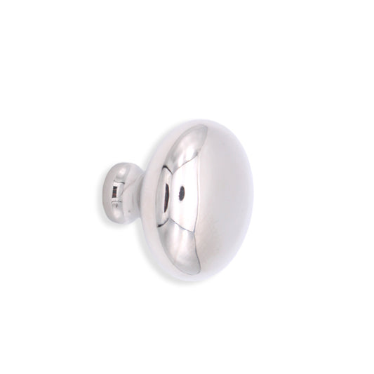Mushroom 32mm cupboard knob in polished nickel with ergonomic design by Spira Brass, perfect for enhancing cabinetry style and functionality.