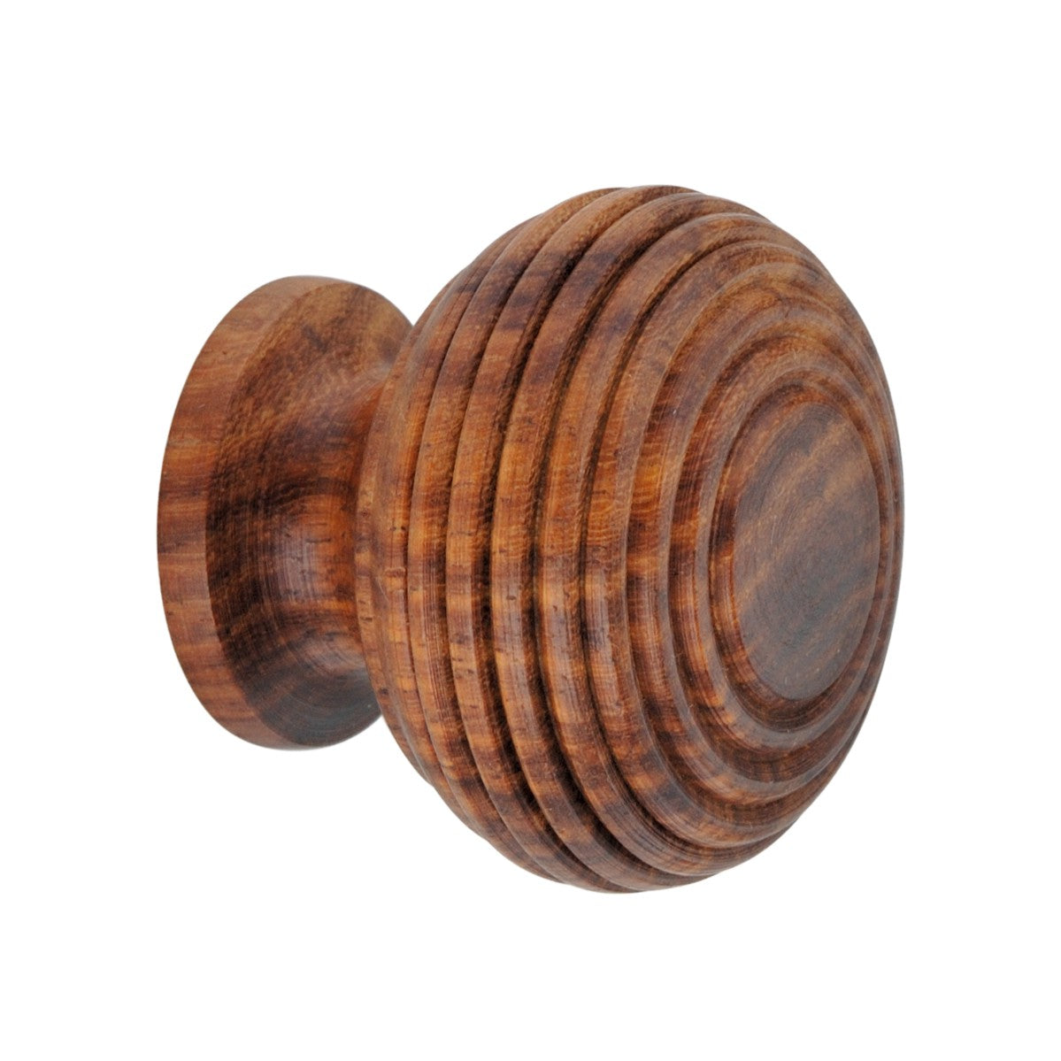 Large Rosewood Beehive Cupboard Knob with a 40mm diameter and Spira Brass finish, perfect for enhancing furniture elegance and functionality.
