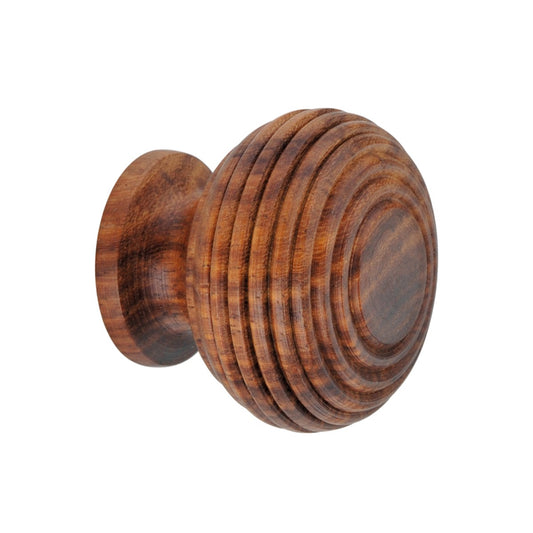 Rosewood Beehive Small Cupboard Knob in 30mm size, featuring a classic Victorian design and luxurious finish by Spira Brass.