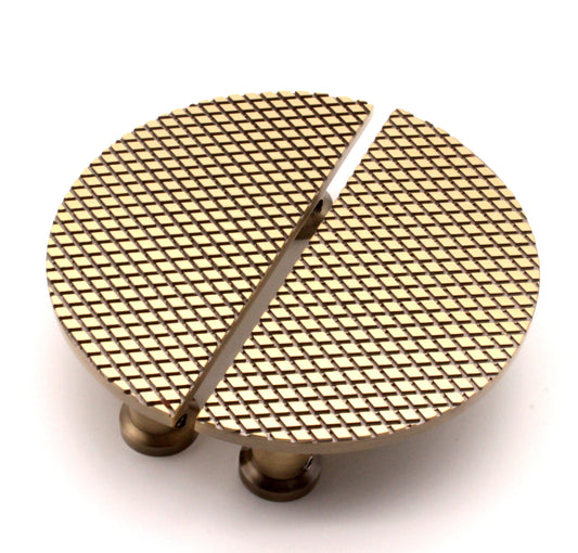 Diamond Half Moon Cabinet Handle in Antique Brass, 150mm, featuring a unique diamond pattern for elegant home decor enhancement.
