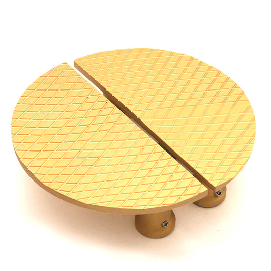 Diamond Half Moon Cabinet Handle in Satin Brass, 150mm, featuring modern brushed solid brass construction and a unique diamond pattern for elegant cabinetry enhancement.