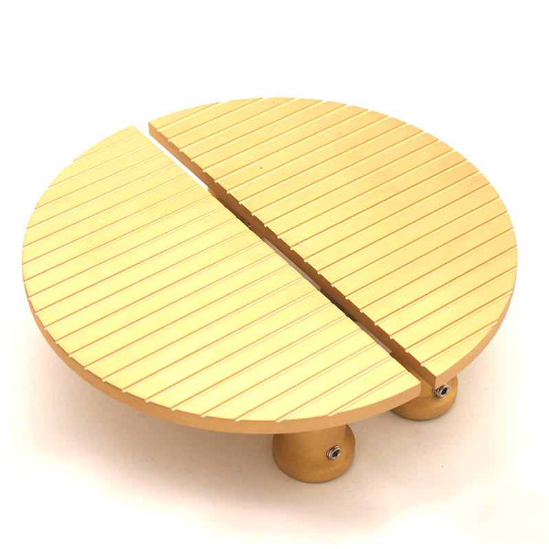 Striped Half Moon Cabinet Handle in Satin Brass, 150mm size, part of the Spira Brass range, showcasing a modern design with a unique striped pattern.