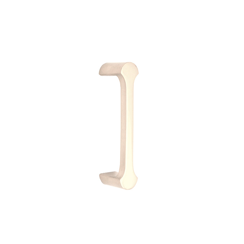 Tulip Pull Handle in Polished Nickel, 115mm, featuring a contemporary design with a unique shell bar form and rounded edges, perfect for modern interiors.