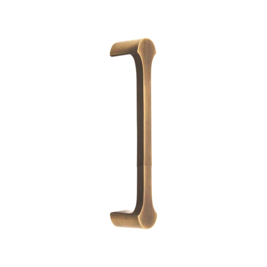 Tulip Pull Handle in Antique Brass, 165mm size, featuring a trendy design from the Spira Brass range, perfect for enhancing cabinetry style and functionality.