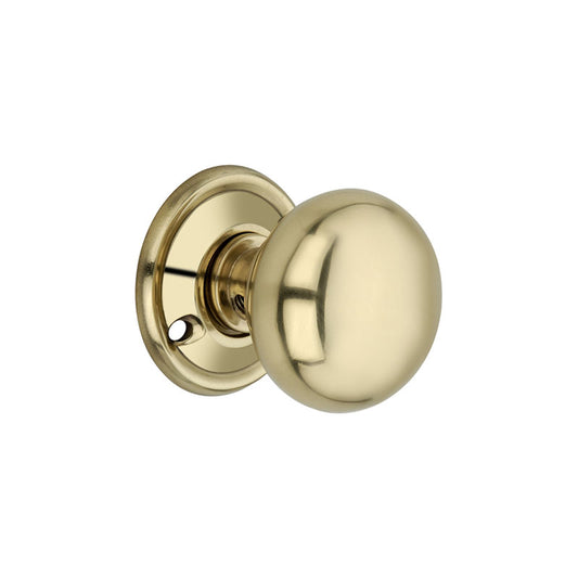 Cottage Small 40mm Mortice/Rim Door Knob in Polished Brass, featuring a traditional design and modern durability, perfect for home transformation.