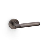Harrier Knurled Lever Door Handle - Dark Bronze PVD