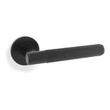 Spitfire Reeded Lever Door Handle – Black