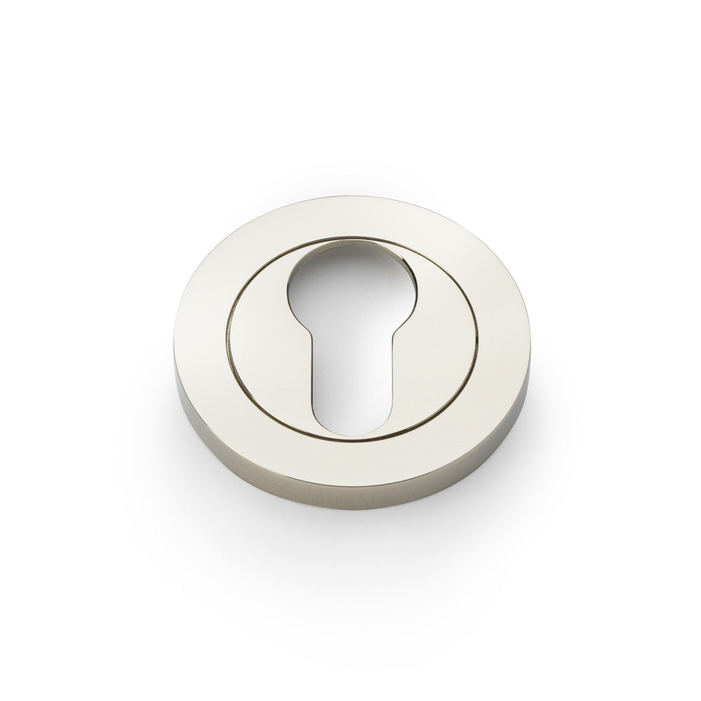 Euro Profile Concealed Fix Escutcheon | Polished Nickel PVD | Alexander & Wilks