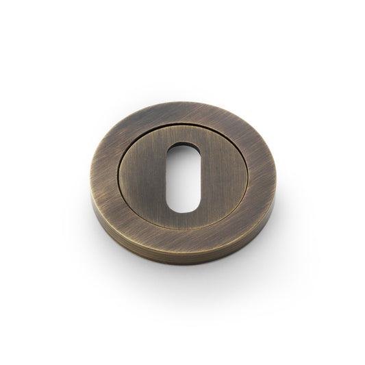 Standard Profile Concealed Fix Escutcheon | Antique Brass | Alexander & Wilks