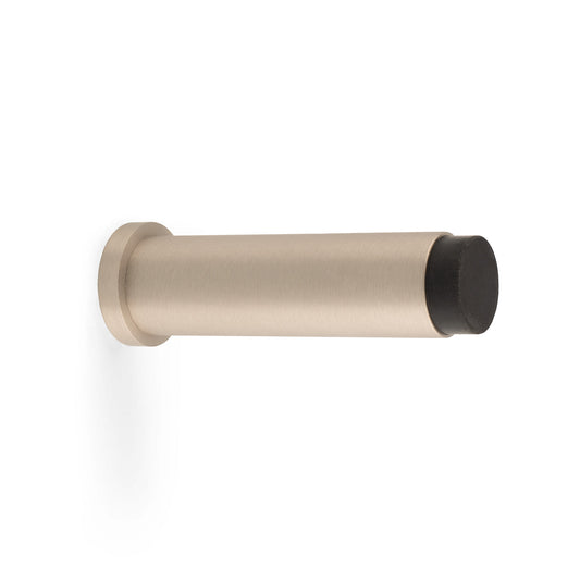 Projection Cylinder Door Stop, Plain - Satin Nickel | Alexander & Wilks