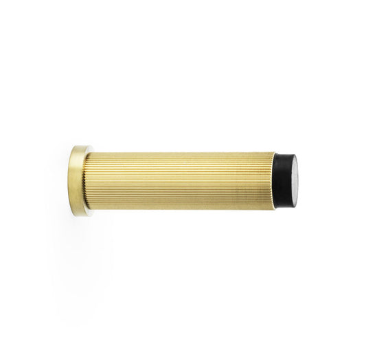 Reeded Projection Door Stop - Satin Brass PVD | Alexander & Wilks