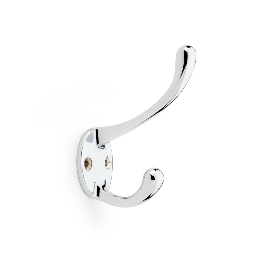 Polished chrome Victorian hat and coat hook by Alexander & Wilks with traditional design and easy installation features.