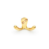 Double Robe Hook Victorian Style in polished brass by Alexander & Wilks, showing elegant dual-hook design and traditional craftsmanship