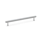 "Alexander & Wilks Crispin knurled T-bar cupboard pull handle in polished chrome, 224mm centres, solid brass construction"