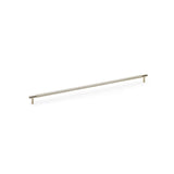 "Alexander and Wilks Brunel Knurled T-Bar Cupboard Handle in Satin Nickel, 448mm Centres, featuring diamond knurled texture for enhanced grip and aesthetics"