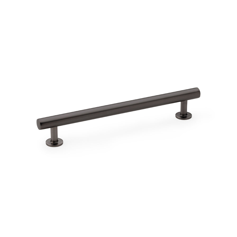 "Alexander & Wilks T-Bar Cabinet Pull Handle in Dark Bronze, 160mm Centres, Round Solid Brass"