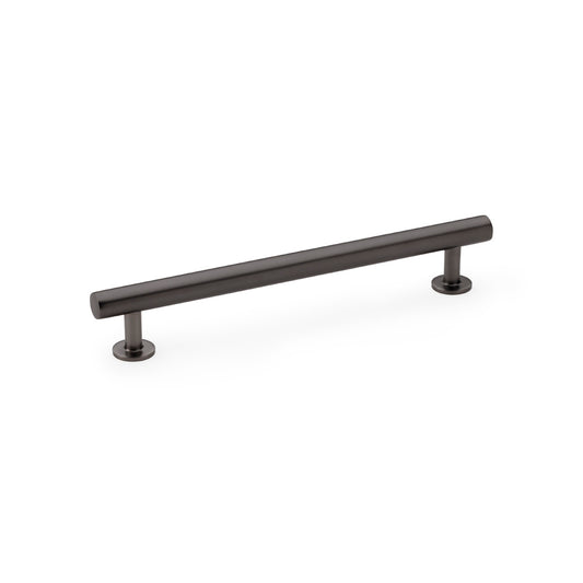 "Alexander & Wilks T-Bar Cabinet Pull Handle in Dark Bronze, 160mm Centres, Round Solid Brass"