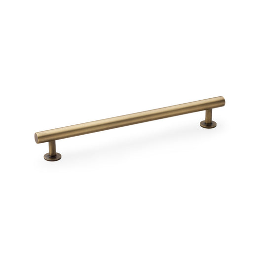 Antique Brass T-Bar Cabinet Pull Handle by Alexander & Wilks, 192mm centres, elegant and durable design for kitchen and furniture