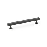 Alexander & Wilks dark bronze T-Bar cabinet pull handle, solid brass with square design and round feet, perfect for modern home decor