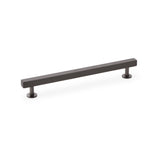 "Alexander and Wilks square T-bar cabinet pull handle in dark bronze with a center-to-center measurement of 192mm, perfect for modern and classic furniture styles"