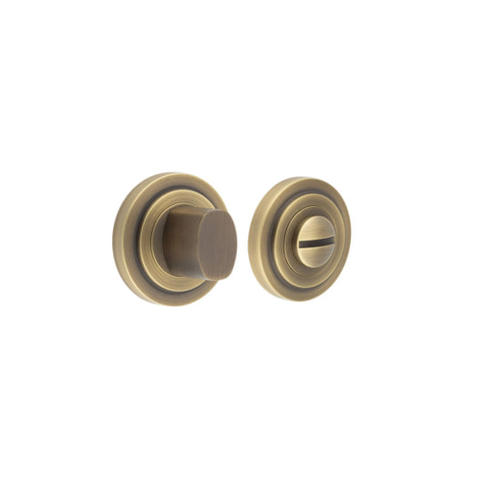 Burlington Range Bathroom Turn & Release - Antique Brass/Bronze - BUR81AB