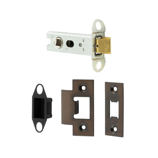 Dark Bronze Double Sprung Mortice Latch - Fire Door Approved
