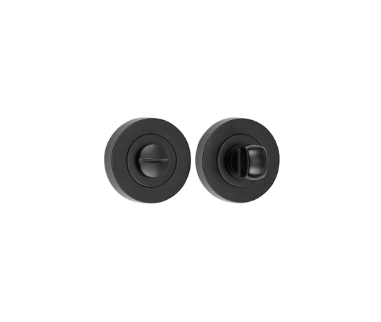 Matt Black Round Rose Bathroom Turn & Release - JMB2666