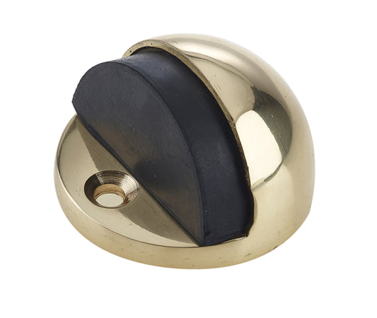Polished Brass Shielded Oval Door Stop