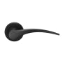 Matt Black 'Crest' Door Handles On Round Rose - M4D3112MB product image