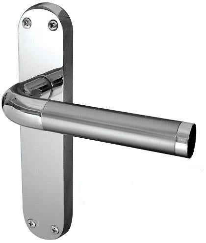 Twin Finish Door Handles On Plate JV432