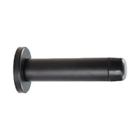 Thumbnail for Matt Black Wall Mounted Door Stop On Rose - Concealed Fix AA20MB